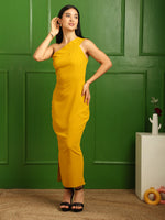 Load image into Gallery viewer, One Shoulder Yellow Dress